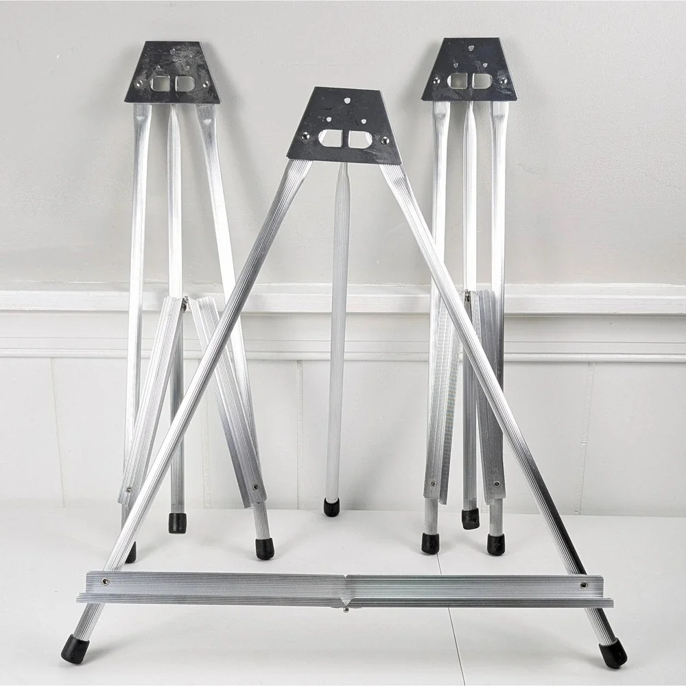 Aluminum Tabletop Easel Folding Tripod Display Stand Silver 17.5 Inch - 1 ONLY